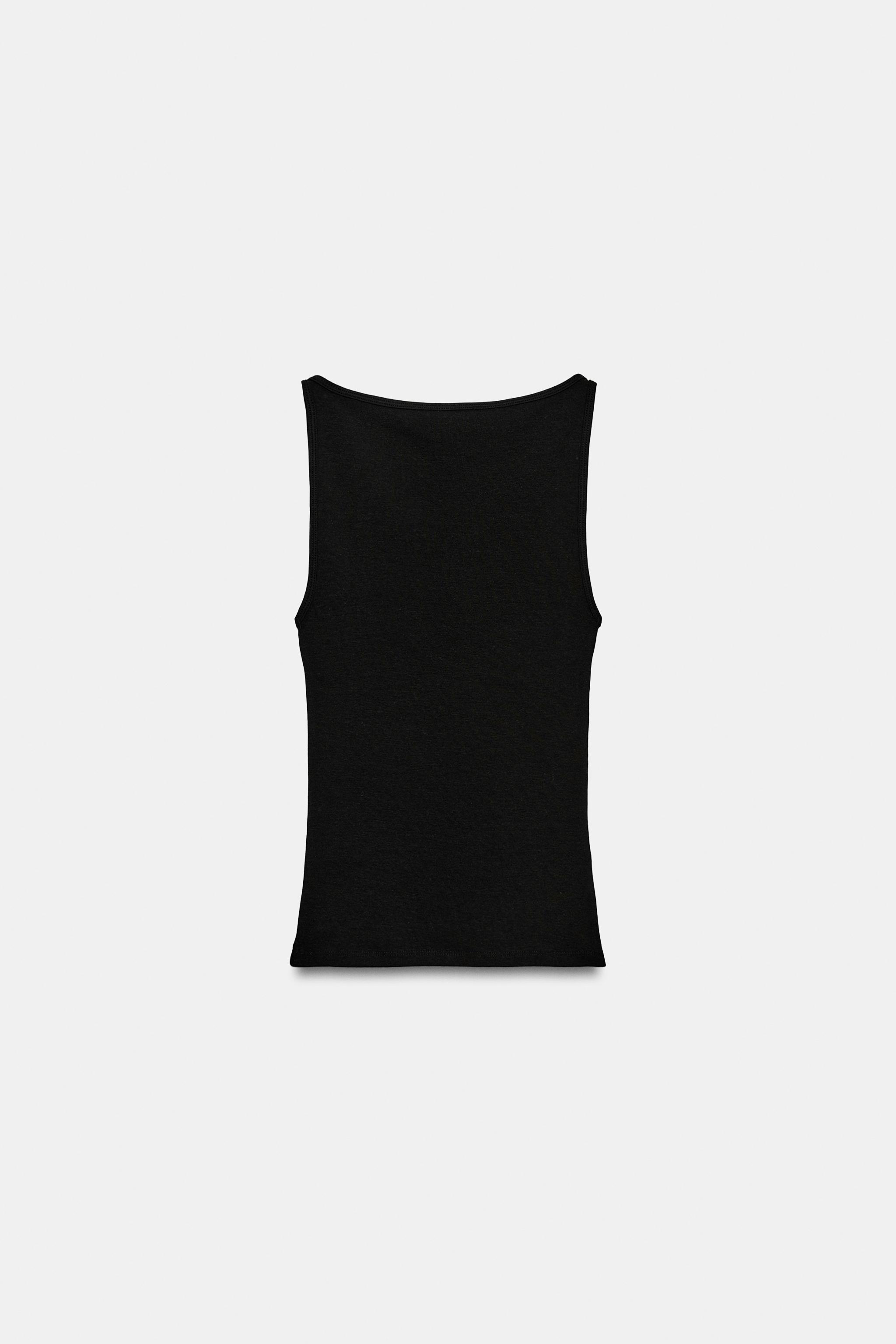 MINIMAL SLEEVELESS T-SHIRT
